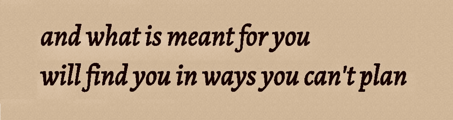 will find you in ways you can't plan will find you in ways you can't plan